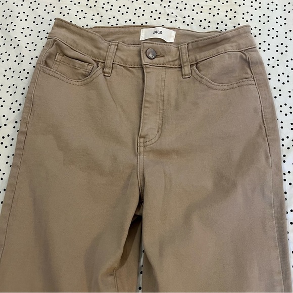 BKE Khaki High Rise Cropped Flares 25 - Picture 5 of 5